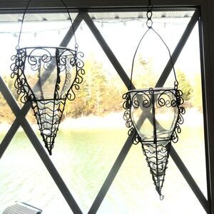 Gothic Candle / Votives Glass Domes Vintage